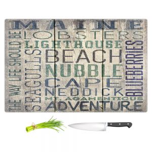 Artistic Kitchen Bar Cutting Boards | Lantern Press - Maine Quotes | Typography Word Art