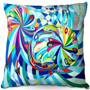 Decorative Outdoor Patio Pillow Cushion | Lorien Suarez - Elan Flow 8 | Geometric Abstract