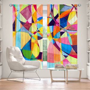 Decorative Window Treatments | Lorien Suarez - Geo Botanicals 10 | Abstract Geometric Pattern