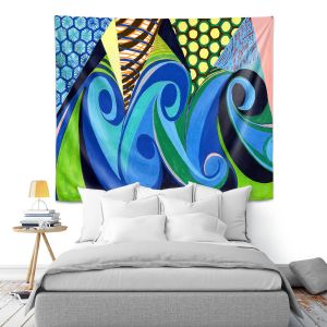 Artistic Wall Tapestry | Lorien Suarez - Water Series 4 | Abstract patterns