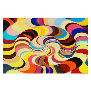 Decorative Floor Covering Mats | Lorien Suarez - Wheel 114 | Geometric Abstract