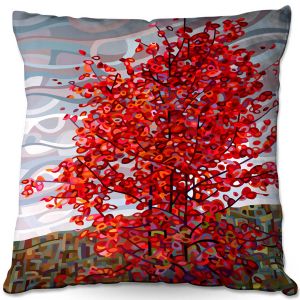 Throw Pillows Decorative Artistic | Mandy Budan - Passing Storm | tree surreal nature shapes