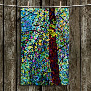 Unique Hanging Tea Towels | Mandy Budan - Pine Sprites | Trees Abstract