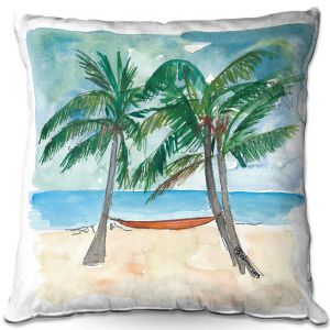 Throw Pillows Decorative Artistic | Markus Bleichner - Florida Keys Hammock | Beach Ocean Landscape Trees