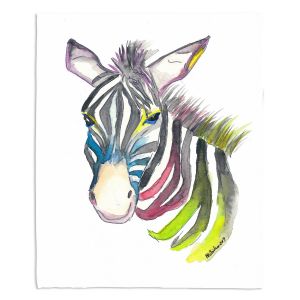 Decorative Fleece Throw Blankets | Markus Bleichner - Happy Zebra 3 | Animals
