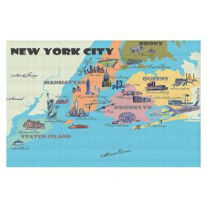Decorative Floor Covering Mats | Markus Bleichner - New York Tourist 3 | map city simple
