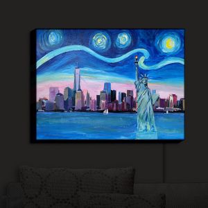 Nightlight Sconce Canvas Light | Markus Bleichner - Starry Night New York City