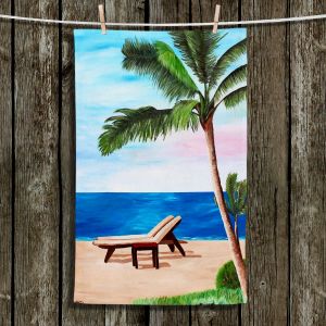 Unique Hanging Tea Towels | Markus Bleichner - Strand Chairs on Caribbean | Beach Ocean