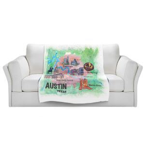 Artistic Sherpa Pile Blankets | Markus Bleichner - Tourist Austin Texas 3 | Cities Maps Travel