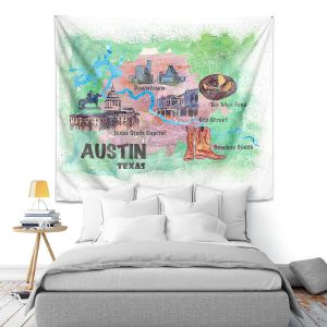 Artistic Wall Tapestry | Markus Bleichner - Tourist Austin Texas 3 | Cities Maps Travel