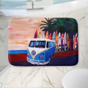 Decorative Bathroom Mats | Markus Bleichner - VW Bus Surfing 2 | Car Volkswagon beach coast travel ocean
