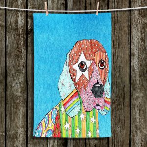 Unique Bathroom Towels | Marley Ungaro - Beagle Dog Aqua