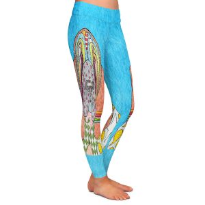 Casual Comfortable Leggings | Marley Ungaro - Bloodhound Aqua | Abstract pattern whimsical
