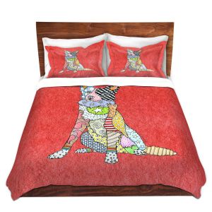 Artistic Duvet Covers and Shams Bedding | Marley Ungaro - Border Collie Watermelon