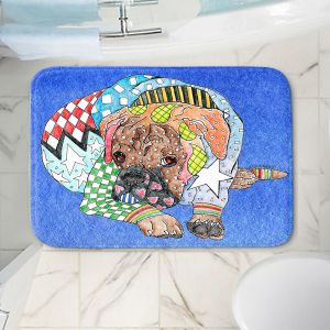 Decorative Bathroom Mats | Marley Ungaro - Boxer Dog Blue