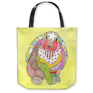 Unique Shoulder Bag Tote Bags | Marley Ungaro - Bunny Pastel Yellow