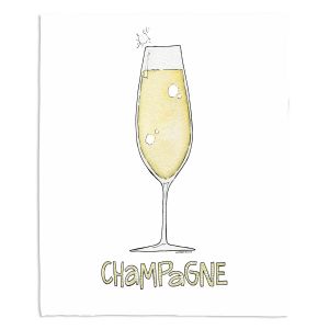 Decorative Fleece Throw Blankets | Marley Ungaro - Cocktails Champagne | Wine Glass