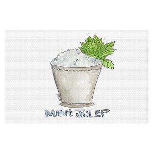 Decorative Floor Covering Mats | Marley Ungaro - Cocktails Mint Julep | Water color still life class drink alcohol