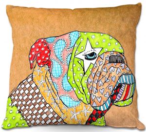 Throw Pillows Decorative Artistic | Marley Ungaro English Bulldog Tan