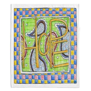 Decorative Fleece Throw Blankets | Marley Ungaro - Hope | Text typography words