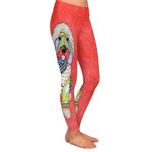Casual Comfortable Leggings | Marley Ungaro Labradoodle Dog Watermelon
