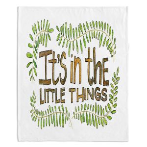 Decorative Fleece Throw Blankets | Marley Ungaro - Little Things | Text typography words