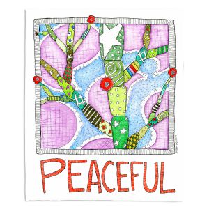 Decorative Fleece Throw Blankets | Marley Ungaro - Peaceful Flowers | Floral Inspiration