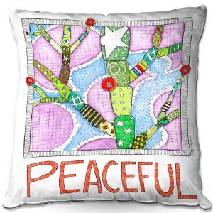 Decorative Outdoor Patio Pillow Cushion | Marley Ungaro - Peaceful Flowers | Floral Inspiration