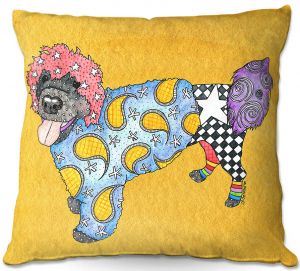 Throw Pillows Decorative Artistic | Marley Ungaro - Portuguese Water Dog Gold