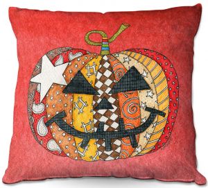 Throw Pillows Decorative Artistic | Marley Ungaro - Pumpkin Watermelon | Halloween spooky pattern abstract
