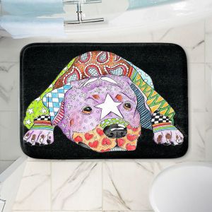 Decorative Bathroom Mats | Marley Ungaro - Rottweiller Dog Black