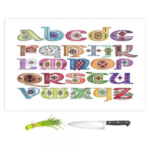 Artistic Kitchen Bar Cutting Boards | Marley Ungaro - Royal Whimsies Alphabet