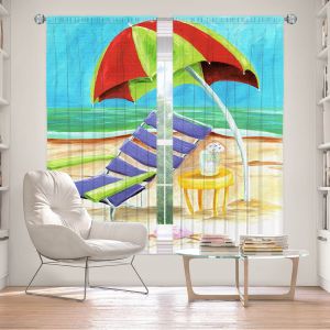 Decorative Window Treatments | Marley Ungaro - Taking a Dip | beach Sun Ocean