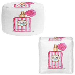 Round and Square Ottoman Foot Stools | Marley Ungaro - Tease Please Perfume Bottle