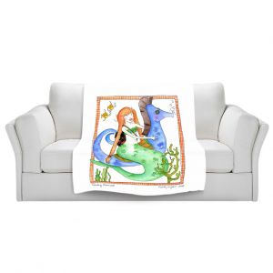 Artistic Sherpa Pile Blankets | Marley Ungaro Traveling Mermaid