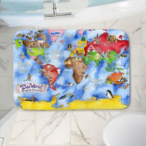 Decorative Bathroom Mats | Marley Ungaro - This World Royal Blue MAP
