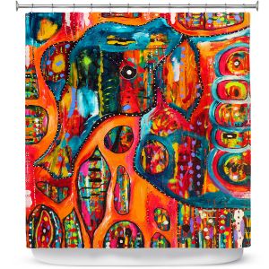 Premium Shower Curtains | Michele Fauss Abstract Elephant