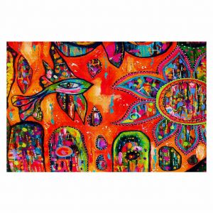 Decorative Area Rug 4 x 6 Ft from DiaNoche Designs by Michele Fauss - Flying Fish