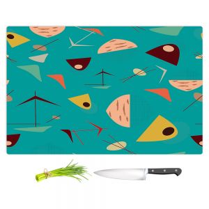 Artistic Kitchen Bar Cutting Boards | Nika Martinez - Mid Century Hero Blue