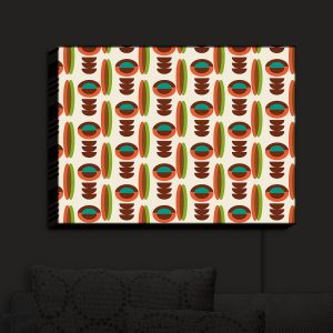 Nightlight Sconce Canvas Light | Nika Martinez - Mid Century Modern Orange | Patterns
