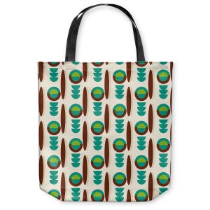Unique Shoulder Bag Tote Bags | Nika Martinez - Mid Century Modern Turquoise