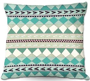 Decorative Outdoor Patio Pillow Cushion | Nika Martinez - Mint Native Forest