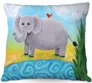 Decorative Outdoor Patio Pillow Cushion | nJoy Art - Elephant