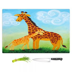 Artistic Kitchen Bar Cutting Boards | nJoy Art - Giraffes