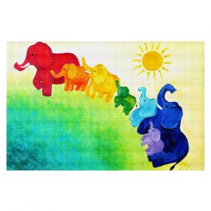 Decorative Floor Coverings | nJoy Art Elephant Rainbow