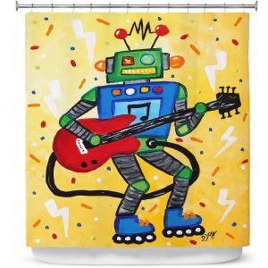 Premium Shower Curtains | nJoy Art - Rock N Roll Bot