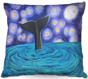 Throw Pillows Decorative Artistic | nJoy Art - Whale Tail | sea ocean nature water