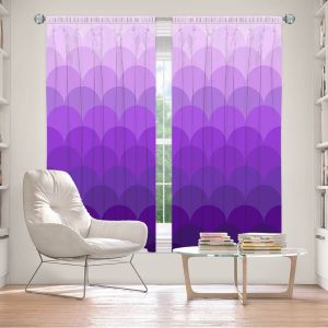 Decorative Window Treatments | Organic Saturation - Purple Ombre Scales