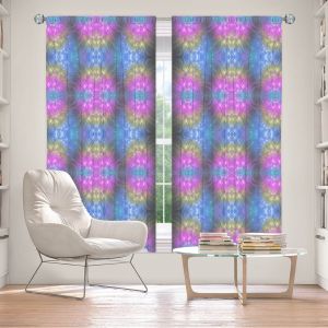 Decorative Window Treatments | Pam Amos - Floral Pattern Lines | Abstract flower repetition