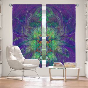 Decorative Window Treatments | Pam Amos - Flower Web Royal | abstract symmetry floral